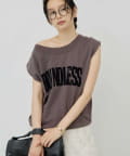 GALLARDAGALANTE(ガリャルダガランテ) オフショルロゴスウェットTシャツ