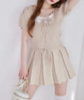 NICE CLAUP / OLIVE des OLIVE OUTLET(ナイスクラップ  / オリーブ デ オリーブ アウトレット) 【one after another】レイヤード風ニットセットアップ