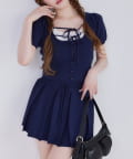 NICE CLAUP / OLIVE des OLIVE OUTLET(ナイスクラップ  / オリーブ デ オリーブ アウトレット) 【one after another】レイヤード風ニットセットアップ
