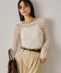 LOUNGEDRESS(ラウンジドレス) カットレースプルオーバー