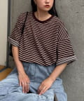 CIAOPANIC TYPY(チャオパニックティピー) 【ユニセックス】ポンチハイカウントサイドスリットビッグシルエットTee