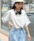 CIAOPANIC TYPY(チャオパニックティピー) 【ユニセックス】ポンチハイカウントサイドスリットビッグシルエットTee