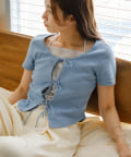 OUTLET(アウトレット) 【Kastane】【前後2WAY】チュールドッキングTEE