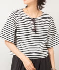 NOLLEY'S(ノーリーズ) 刺繍ショートTシャツ