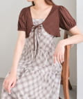 OLIVE des OLIVE(オリーブ デ オリーブ) 【夏まで着れる◎/着痩せ】ボレロセットリボンロングワンピース