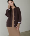 LARUTA(ラルータ) FOX混Wフェイスニットコート
