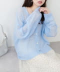 NICE CLAUP / OLIVE des OLIVE OUTLET(ナイスクラップ  / オリーブ デ オリーブ アウトレット) 【natural couture】シアーオーバーサイズカーデ