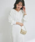 La boutique BonBon(ラブティックボンボン) 【セットアップ可・全骨格オススメ】ラメプレーティング天竺Vネックニット