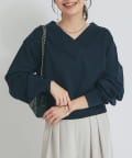 La boutique BonBon(ラブティックボンボン) 【セットアップ可・全骨格オススメ】ラメプレーティング天竺Vネックニット