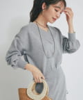 La boutique BonBon(ラブティックボンボン) 【セットアップ可・全骨格オススメ】ラメプレーティング天竺Vネックニット