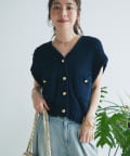 La boutique BonBon(ラブティックボンボン) 【ON・OFF兼用】ペーパーニットベスト