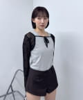 mline(エムライン) [mline]パット付き刺繍キャミ