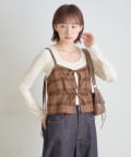 mline(エムライン) 【SET FAIR対象】[mline]チェックリボンビスチェ