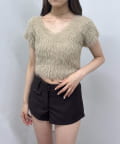 mline(エムライン) [mline]シャギー半袖ニット