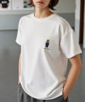 LOCUST(ローカスト) Teddyレディース刺繍T オーバーオール柄