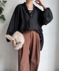 DOUDOU(ドゥドゥ) 【WEB限定】サイドドロストシャツ