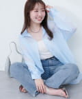 natural couture(ナチュラルクチュール) 【WEB限定】シアービッグシャツ
