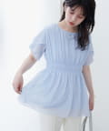 natural couture(ナチュラルクチュール) osonoねじり袖ペプラムチュニック