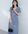 natural couture(ナチュラルクチュール) 【WEB限定】トライアングルカラーワンピース