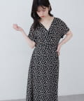 natural couture(ナチュラルクチュール) 【WEB限定】トライアングルカラーワンピース