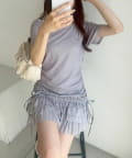 NICE CLAUP / OLIVE des OLIVE OUTLET(ナイスクラップ  / オリーブ デ オリーブ アウトレット) 【one after another】カットミニワンピ