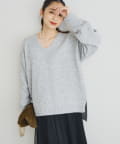 un dix cors(アンディコール) 《人気アイテム・柔らかく軽い着心地》ヤクライクVネックニット