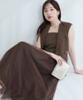 natural couture(ナチュラルクチュール) ベストセットキャミワンピース