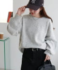 DISCOAT(ディスコート) 【FAV KNIT FES】メランジ袖ボリュームプルオーバー