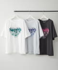 Remind me and forever(リマインドミーアンドフォーエバー) グラデ花刺しゅうBIGＴシャツ
