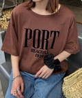 CIAOPANIC TYPY(チャオパニックティピー) フロッキーロゴプリント半袖オーバーTee