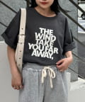 CIAOPANIC TYPY(チャオパニックティピー) フロッキーロゴプリント半袖オーバーTee