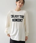 Whim Gazette(ウィム ガゼット) フロッキープリントロングTシャツ