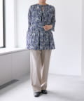 ear PAPILLONNER(イア パピヨネ) 《体型カバー/前後2WAY》花柄プリントチュニックブラウス【SUM1 STYLE(スミスタイル)】