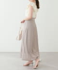 NICE CLAUP / OLIVE des OLIVE OUTLET(ナイスクラップ  / オリーブ デ オリーブ アウトレット) 【natural couture】フリル袖ニットドッキングワンピー