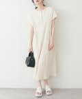 NICE CLAUP / OLIVE des OLIVE OUTLET(ナイスクラップ  / オリーブ デ オリーブ アウトレット) 【natural couture】テレコリブジップあき２ＷＡＹワンピ