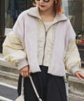CIAOPANIC TYPY(チャオパニックティピー) 【etsinta】ファー切替ショートスタンドジャケット/WEB限定カラーあり