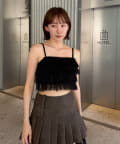 mline(エムライン) [mline]チュールギャザー ドットキャミ