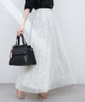 NICE CLAUP / OLIVE des OLIVE OUTLET(ナイスクラップ  / オリーブ デ オリーブ アウトレット) 【natural couture】チュールレイヤードフレアスカート