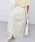 NICE CLAUP / OLIVE des OLIVE OUTLET(ナイスクラップ  / オリーブ デ オリーブ アウトレット) 【natural couture】チュールレイヤードフレアスカート