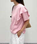 FREDY & GLOSTER(フレディ アンド グロスター) 【夏の即戦力！】ラッフルショルダー半袖Tシャツ