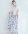 natural couture(ナチュラルクチュール) オーソドックスフラワープリーツスカート