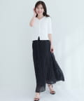 natural couture(ナチュラルクチュール) オーソドックスフラワープリーツスカート