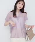 natural couture(ナチュラルクチュール) 【WEB限定】ワッシャーオーガンジースキッパーブラウス