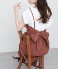 natural couture(ナチュラルクチュール) バックリボンキャミワンピース