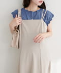 natural couture(ナチュラルクチュール) 前後2WAYスカラップノースリカットソーブラウス