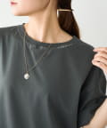 PUAL CE CIN(ピュアルセシン) ワンポイント刺繍ヴィンテージライクTシャツ