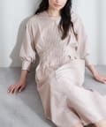 NICE CLAUP / OLIVE des OLIVE OUTLET(ナイスクラップ  / オリーブ デ オリーブ アウトレット) 【natural couture】タックシャツワンピース