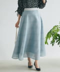 La boutique BonBon(ラブティックボンボン) 【お上品シルエット・低身長サイズあり】シアーサーキュラー切り替えスカート