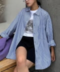 CIAOPANIC TYPY(チャオパニックティピー) 【UNISEX】ルーズシルエットレギュラーカラーアソートシャツ