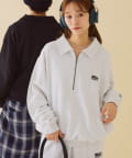 CIAOPANIC TYPY(チャオパニックティピー) 【DISCUS】ユニセックス裏毛ハーフジッププルオーバー
